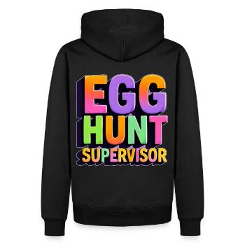 Superviseur de la chasse aux œufs - Sweat à capuche Premium bio Homme - noir - Dos - Nico (187cm)