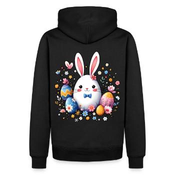 Easter Bunny - Men’s Premium Organic Hoodie - black - Back - Nico (187cm)