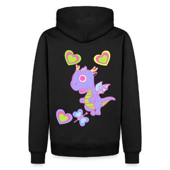 Bébé Dragon Dragon Enfants Enfant Rétro Années 80 Années 90 - Sweat à capuche Premium bio Homme - noir - Dos - Nico (187cm)