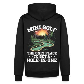 Golf Golf Golf Golf Parcours de Golf - Sweat à capuche Premium bio Homme - noir - Dos - Nico (187cm)