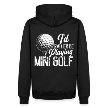 Golf Golf Golf Golf Parcours de Golf - Sweat à capuche Premium bio Homme - noir - Dos - Nico (187cm)