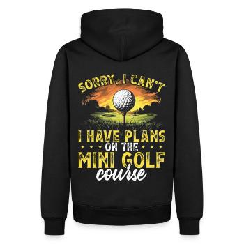 Golf Golf Golf Golf Parcours de Golf - Sweat à capuche Premium bio Homme - noir - Dos - Nico (187cm)