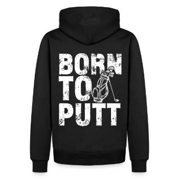 Golf Golf Golf Golf Parcours de Golf - Sweat à capuche Premium bio Homme - noir - Dos - Nico (187cm)