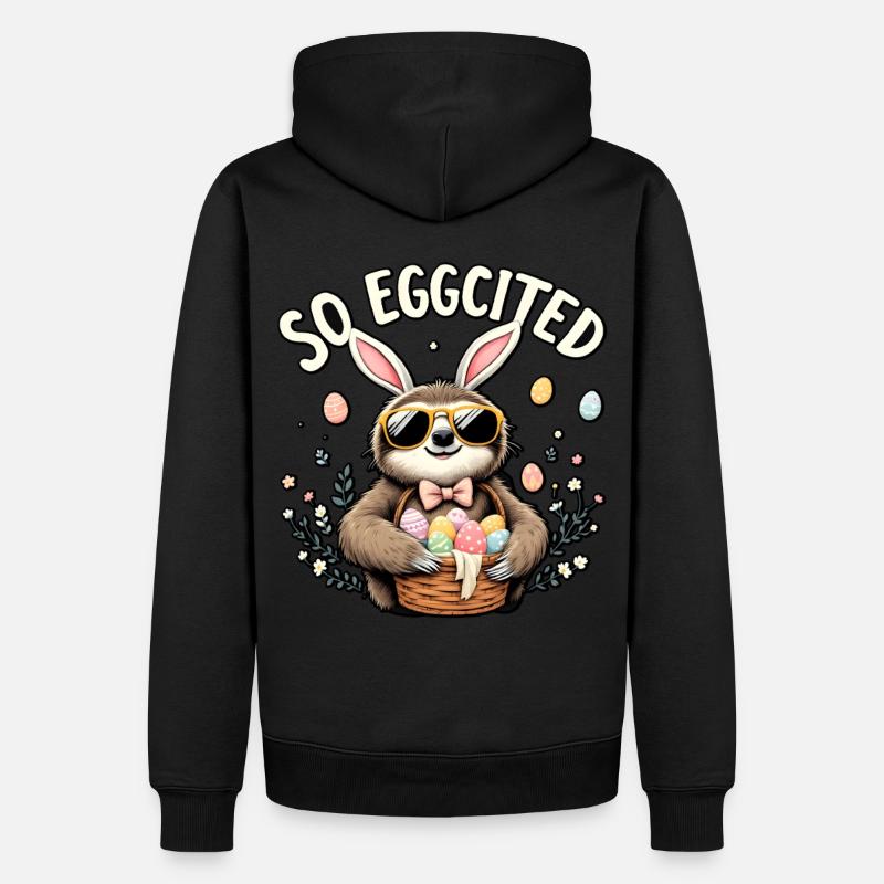 Alors Eggcited - Sweat à capuche Premium bio Homme - noir