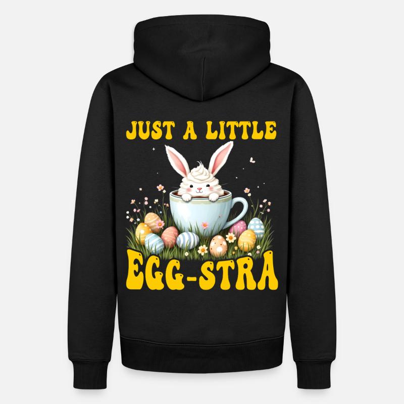 Nur ein bisschen Egg-stra - Männer Premium Bio Hoodie - Schwarz