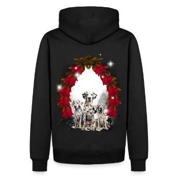 Hund Hunde Kinder Kind - Männer Premium Bio Hoodie - Schwarz - Hinten - Nico (187cm)