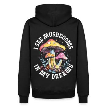 Cueilleurs de champignons Cueilleurs de champignons Cueilleurs de champignons Cueilleurs de champignons - Sweat à capuche Premium bio Homme - noir - Dos - Nico (187cm)