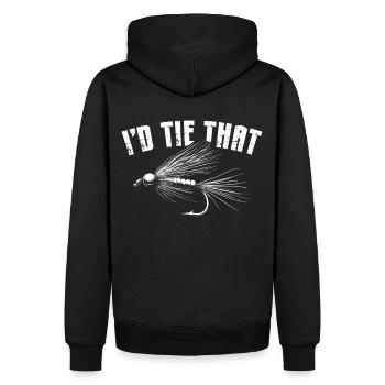 Fly Tying Fly Tying Fly Fishing Fly Fishing - Men’s Premium Organic Hoodie - black - Back - Nico (187cm)