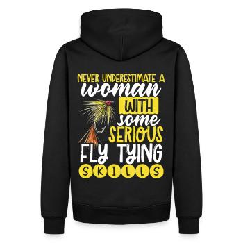 Fly Tying Fly Tying Fly Fishing Fly Fishing - Men’s Premium Organic Hoodie - black - Back - Nico (187cm)