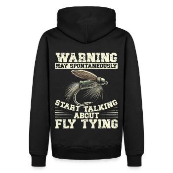 Fly Tying Fly Tying Fly Fishing Fly Fishing - Men’s Premium Organic Hoodie - black - Back - Nico (187cm)