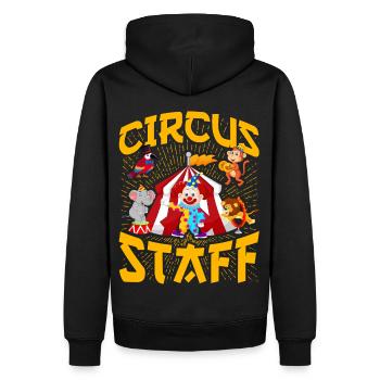 Personnel du cirque - Sweat à capuche Premium bio Homme - noir - Dos - Nico (187cm)
