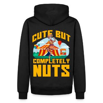 Mignon mais complètement fou - Sweat à capuche Premium bio Homme - noir - Dos - Nico (187cm)