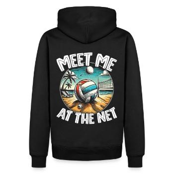 Beachvolleyball Volleyball Volleyballspieler - Männer Premium Bio Hoodie - Schwarz - Hinten - Nico (187cm)