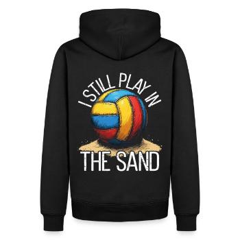 Beachvolleyball Volleyball Volleyballspieler - Männer Premium Bio Hoodie - Schwarz - Hinten - Nico (187cm)