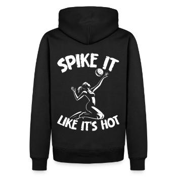 Beachvolleyball Volleyball Volleyballspieler - Männer Premium Bio Hoodie - Schwarz - Hinten - Nico (187cm)