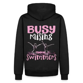 Synchronschwimmen Synchro Schwimmer - Männer Premium Bio Hoodie - Schwarz - Hinten - Nico (187cm)