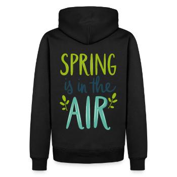 Spring is in the Air - Men’s Premium Organic Hoodie - black - Back - Nico (187cm)
