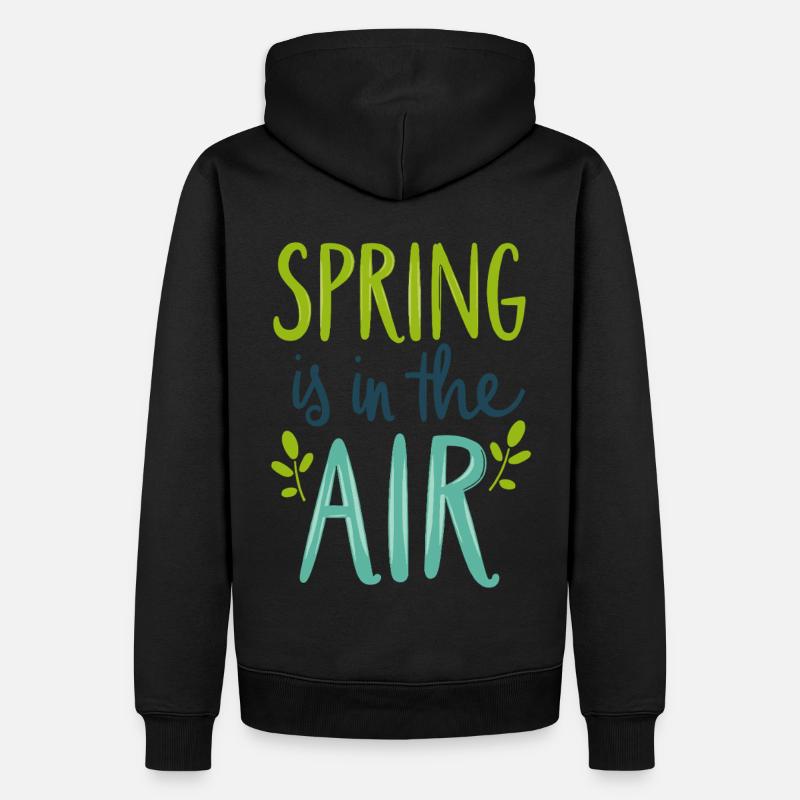 Le printemps est dans l’air - Sweat à capuche Premium bio Homme - noir
