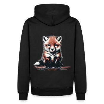 Animal De La Forêt, Renard, Renards, Enfants, Enfant, Conte De Fées - Sweat à capuche Premium bio Homme - noir - Dos - Nico (187cm)