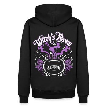Sorcière Brew Café Barista Sorcière Wicca Gothique - Sweat à capuche Premium bio Homme - noir - Dos - Nico (187cm)