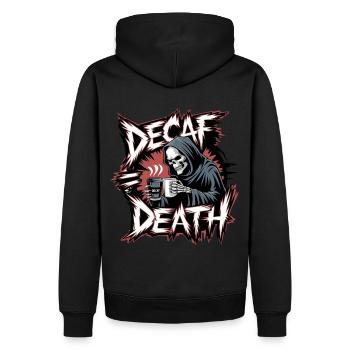 Mort Décaféiné Effrayant Grim Reaper Amateur de café Gothique - Sweat à capuche Premium bio Homme - noir - Dos - Nico (187cm)