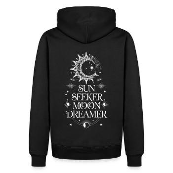 Celestial Moon Sun Witchy Astrology Lover Pagan - Männer Premium Bio Hoodie - Schwarz - Hinten - Nico (187cm)