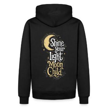 Enfant de la lune Lunatique Gothique Sorcière Lunaire Amant - Sweat à capuche Premium bio Homme - noir - Dos - Nico (187cm)