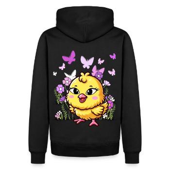 Küken Ostern Kind Kinder - Männer Premium Bio Hoodie - Schwarz - Hinten - Nico (187cm)