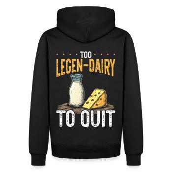 Laktosetolerant Milchliebhaber Käseliebhaber - Männer Premium Bio Hoodie - Schwarz - Hinten - Nico (187cm)