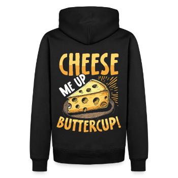 Laktosetolerant Milchliebhaber Käseliebhaber - Männer Premium Bio Hoodie - Schwarz - Hinten - Nico (187cm)