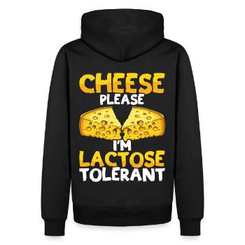 Laktosetolerant Milchliebhaber Käseliebhaber - Männer Premium Bio Hoodie - Schwarz - Hinten - Nico (187cm)