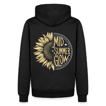 Midsummer Glow Boho Tournesol Mystique Sols d’été - Sweat à capuche Premium bio Homme - noir - Dos - Nico (187cm)