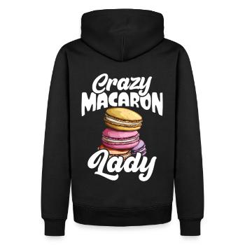 Macaron Baker Chef pâtissier Amateur de macarons - Sweat à capuche Premium bio Homme - noir - Dos - Nico (187cm)