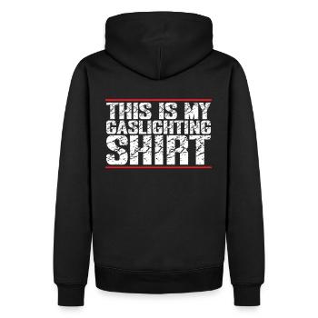 Allume-gaz - Sweat à capuche Premium bio Homme - noir - Dos - Nico (187cm)