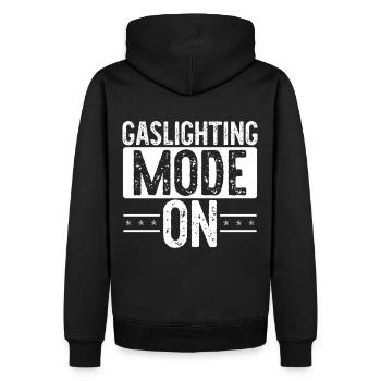 Allume-gaz - Sweat à capuche Premium bio Homme - noir - Dos - Nico (187cm)