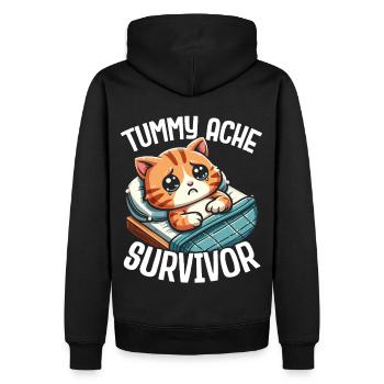 Douleur à l’estomac Survivant Douleur à l’estomac - Sweat à capuche Premium bio Homme - noir - Dos - Nico (187cm)