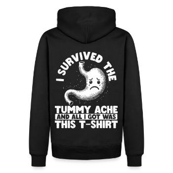 Douleur à l’estomac Survivant Douleur à l’estomac - Sweat à capuche Premium bio Homme - noir - Dos - Nico (187cm)