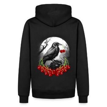 Oiseau Oiseaux Cerisier Cerisier Jardin Nature Mystique - Sweat à capuche Premium bio Homme - noir - Dos - Nico (187cm)