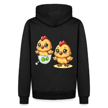 Chick Easter Egg Easter Eggs Chicken Eggs Easter Child - Men’s Premium Organic Hoodie - black - Back - Nico (187cm)