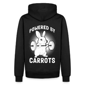 Powered By Carrots Funny Easter Sunday Workout Gym - Männer Premium Bio Hoodie - Schwarz - Hinten - Nico (187cm)