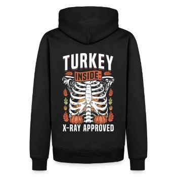 Herbstsaison Türkei Thanksgiving Xray - Männer Premium Bio Hoodie - Schwarz - Hinten - Nico (187cm)