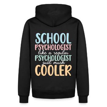 Psychologue scolaire Psychologie scolaire - Sweat à capuche Premium bio Homme - noir - Dos - Nico (187cm)
