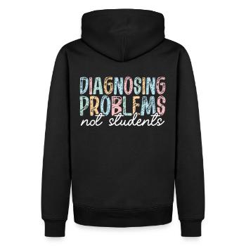 Schulpsychologe Schulpsychologie - Männer Premium Bio Hoodie - Schwarz - Hinten - Nico (187cm)