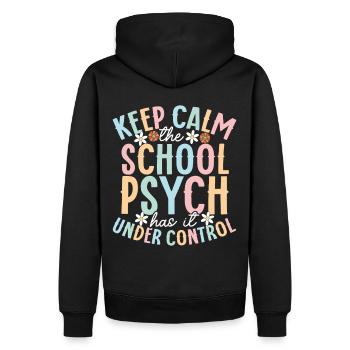 Schulpsychologe Schulpsychologie - Männer Premium Bio Hoodie - Schwarz - Hinten - Nico (187cm)