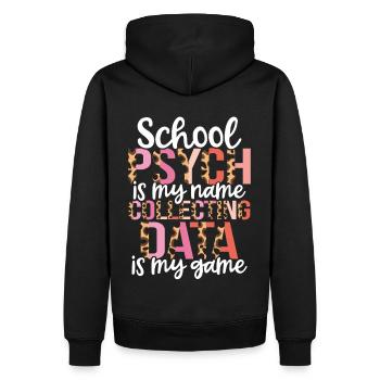 Psychologue scolaire Psychologie scolaire - Sweat à capuche Premium bio Homme - noir - Dos - Nico (187cm)