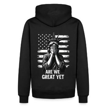 Sommes-nous encore grands Statue de la Liberté  Amérique États-Unis - Sweat à capuche Premium bio Homme - noir - Dos - Nico (187cm)