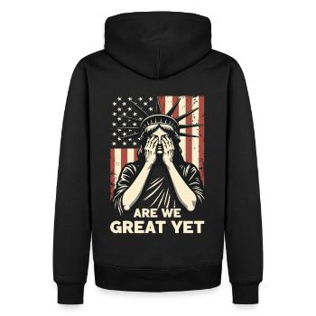 Sommes-nous encore grands Statue de la Liberté  Amérique États-Unis - Sweat à capuche Premium bio Homme - noir - Dos - Nico (187cm)