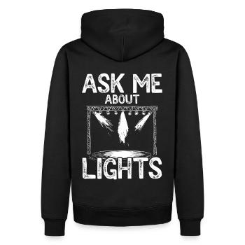 Lichttechniker Beleuchtungstechniker Lichttechnik - Männer Premium Bio Hoodie - Schwarz - Hinten - Nico (187cm)