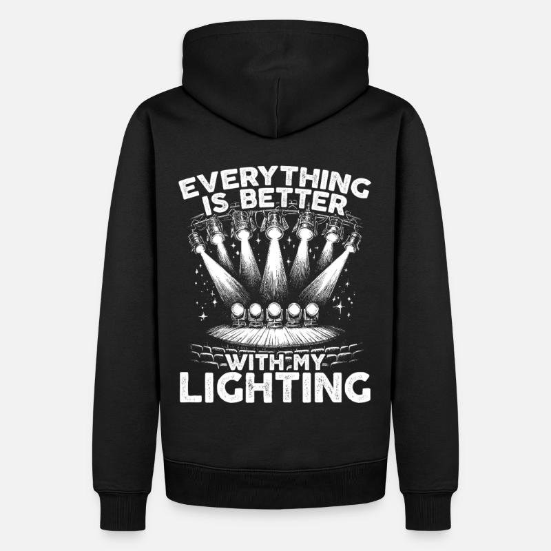Lighting technician Lighting technician Lighting technology - Men’s Premium Organic Hoodie - black