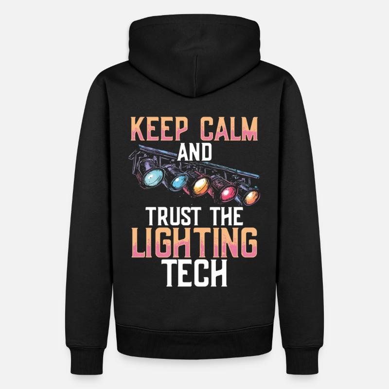 Lichttechniker Beleuchtungstechniker Lichttechnik - Männer Premium Bio Hoodie - Schwarz